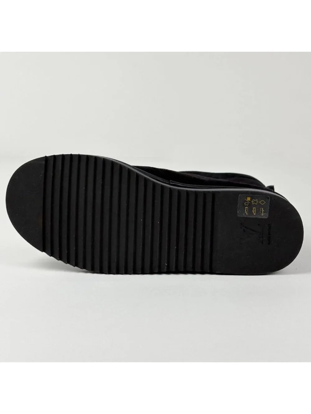 Louis Vuitton Cozy Line Shearling Boots Shoes Damier Black Brown